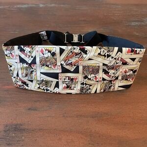 Vintage Mickey Mouse Silk Tuxedo Cummerbund Belt Mickey Casino Made in USA